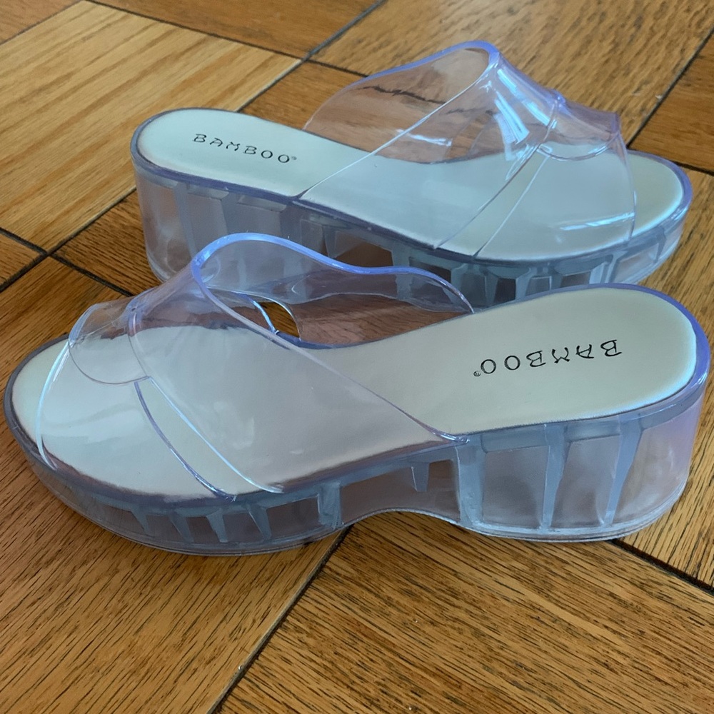 Forever 21 Bamboo Jelly Platform Sandals